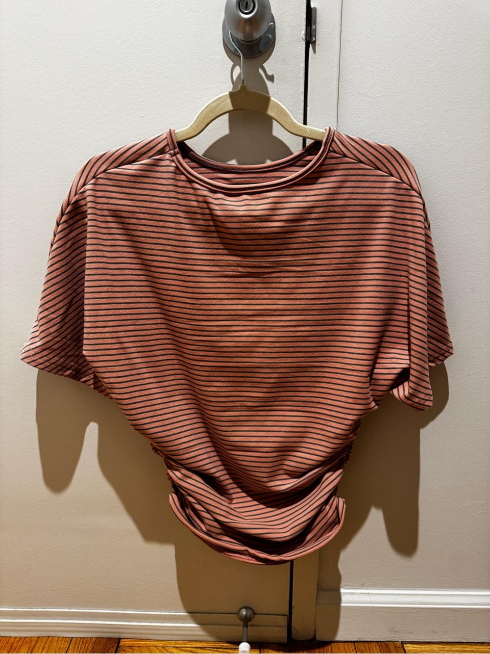 Scrunched waist short sleeve top